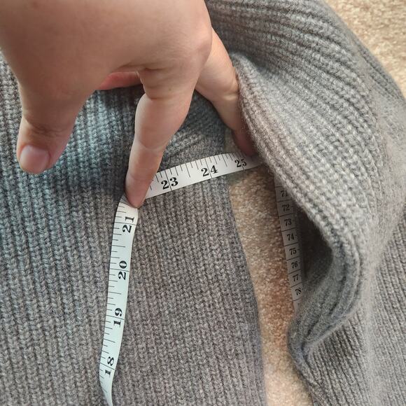 Eileen Fisher Gray Knit Cardigan Size Medium Cashmere Wool Blend - Picture 6 of 6